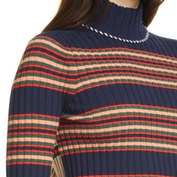 NEW Tory Burch Ribbed Merino Wool Turtleneck - Picture 4 of 12